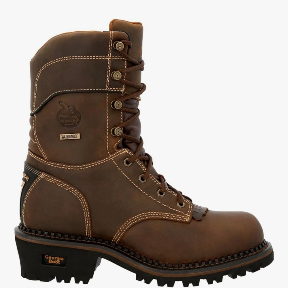 Georgia Boot mens Amp Lt 600g Insulated steel Toe Logger lineman Men 9" Work 13